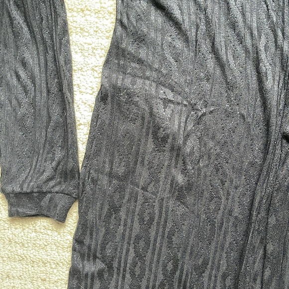 La Vie en Rose Lounge NWT Black Cable Knit Long Cardigan CHOOSE SIZE S or M NEW - Picture 5 of 11